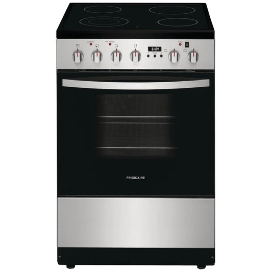 Electrolux FCFE242CAS Front Control Electric Range with 5.4 cu. ft. capacity, ceramic glass cooktop, and advanced cooking features for precision and efficiency