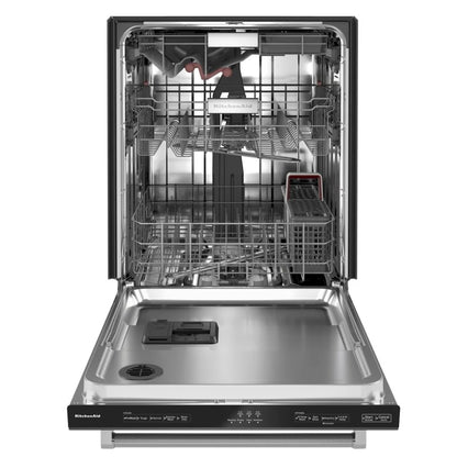 KitchenAid 24 Inch 44 dBA Dishwasher in PrintShield Finish with FreeFlex Third Rack KDTM404KBS