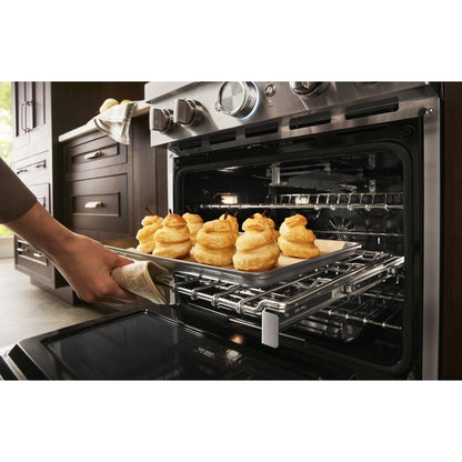 KitchenAid 30 Inch Smart Commercial-Style Gas Range with 4 Burners KFGC500JSS