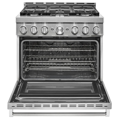 KitchenAid 36 Inch Smart Commercial-Style Gas Range with 6 Burners KFGC506JSS