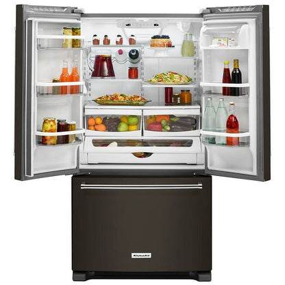 KitchenAid 20 Cu. Ft. Counter Depth Fridge With Interior Water Dispenser KRFC300EBS