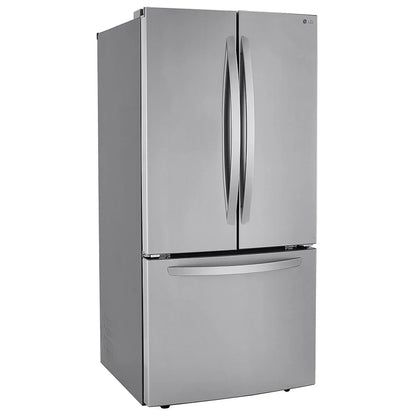 LG 33 Inch Smudge Resistant French Door Bottom Freezer Stainless Steel Refrigerator 25 Cu.ft. LRFCS2503S