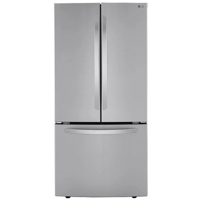 LG 33 Inch Smudge Resistant French Door Bottom Freezer Stainless Steel Refrigerator 25 Cu.ft. LRFCS2503S