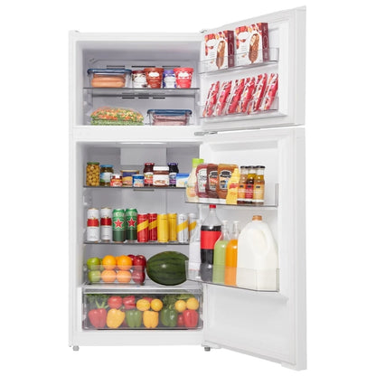 Midea 14 Cu. Ft. Top Mount Refrigerator – Energy Star, Adjustable Shelves (Model MRT14D2BWW)