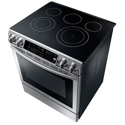 Samsung 30 Inch Electric Range Self-Cleaning Convection 5 Burners 5.8 cu. ft. ft. capacity NE58F9500SS