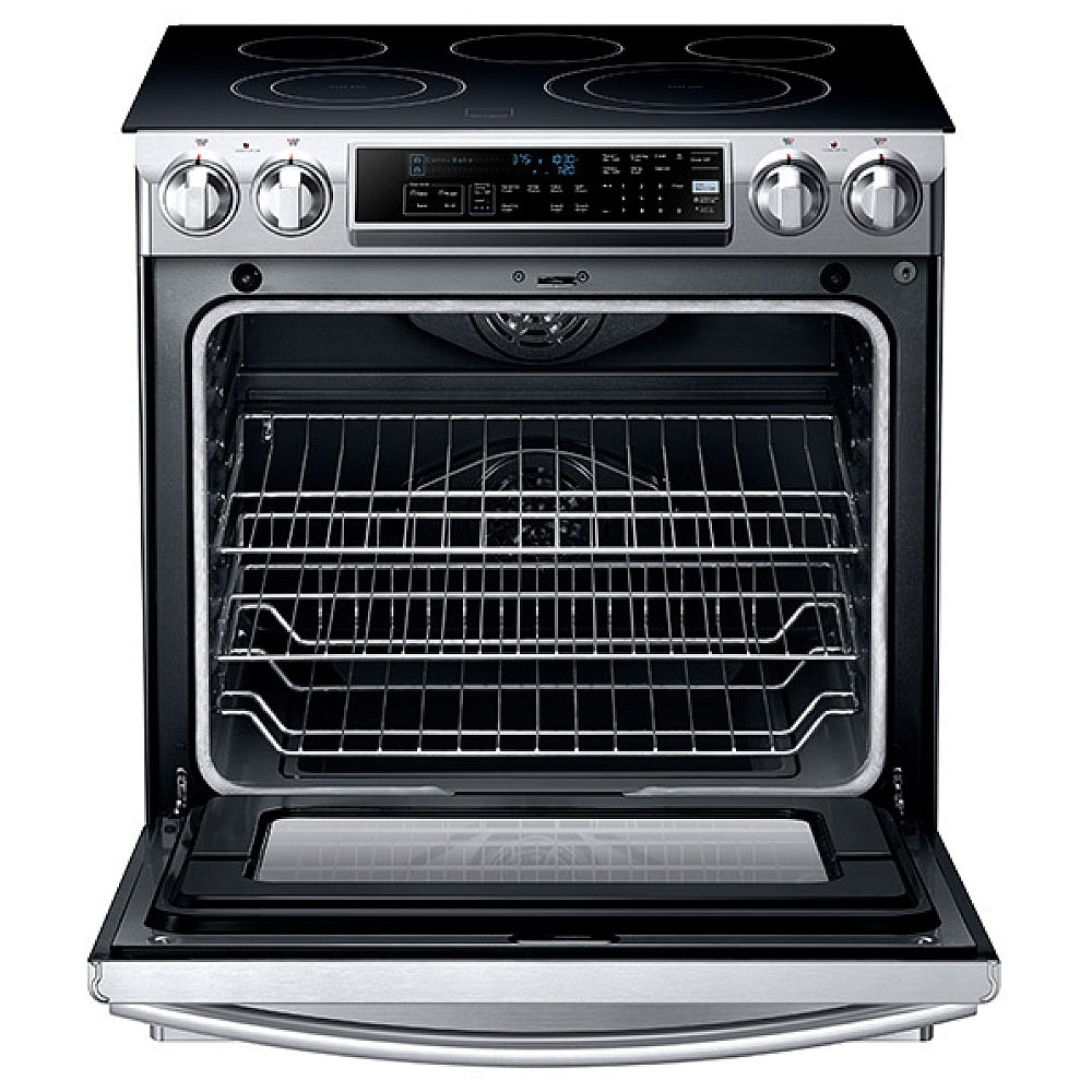 Samsung 30 Inch Electric Range Self-Cleaning Convection 5 Burners 5.8 cu. ft. ft. capacity NE58F9500SS