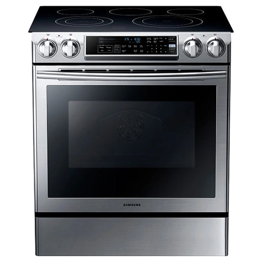 Samsung 30 Inch Electric Range Self-Cleaning Convection 5 Burners 5.8 cu. ft. ft. capacity NE58F9500SS
