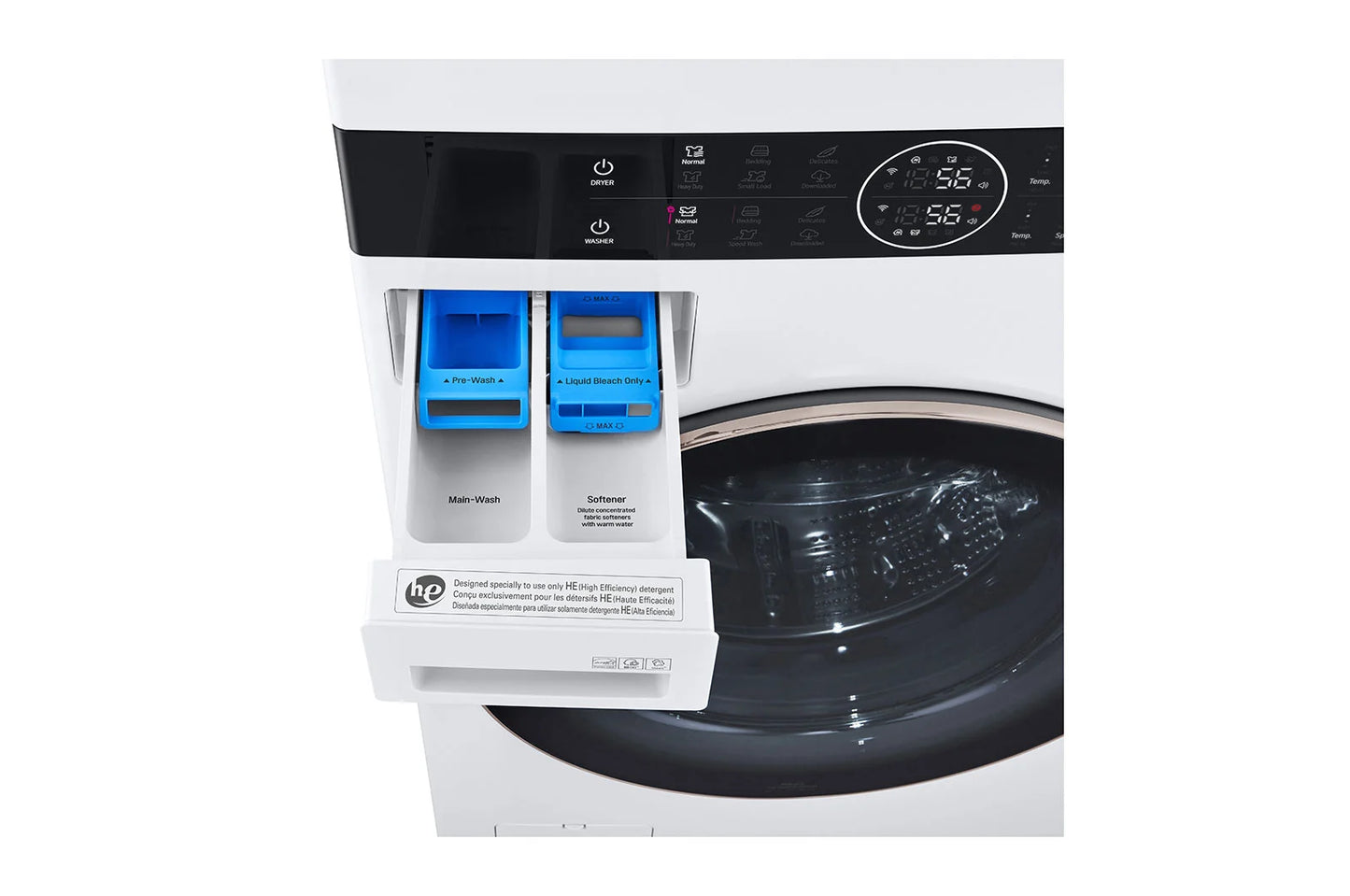 LG Front Load LG Wash-Tower with Centre Control 5.2 cu. ft. Washer and 7.4 cu. ft. Electric Dryer WKE100HWA