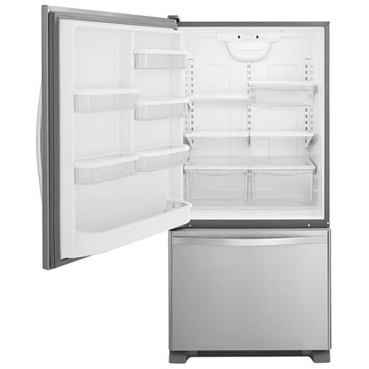 Whirlpool 30 Inch Bottom Freezer Refrigerator 19.0 Cu.ft. WRB329LFBM