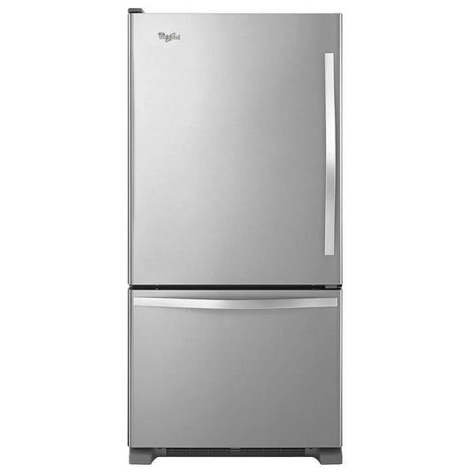 Whirlpool 30 Inch Bottom Freezer Refrigerator 19.0 Cu.ft. WRB329LFBM