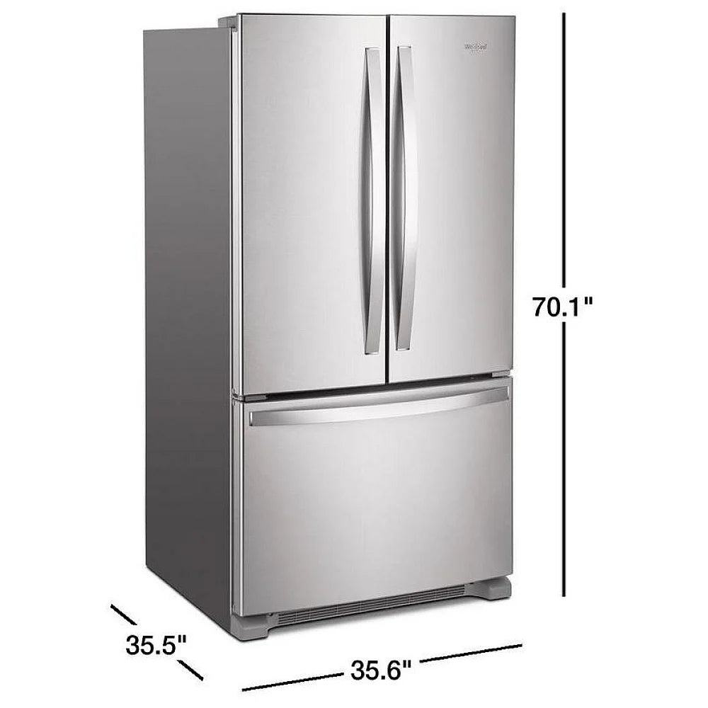 Whirlpool 25 Cu. Ft. French Door Refrigerator With Interior Water Dispenser WRF535SWHZ