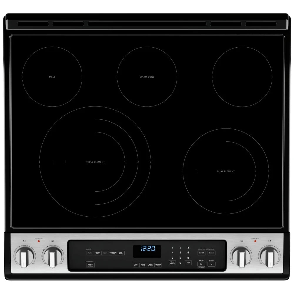 Whirlpool 30 Inch Front Control Slide In Range With True Convection YWEE745H0LZ