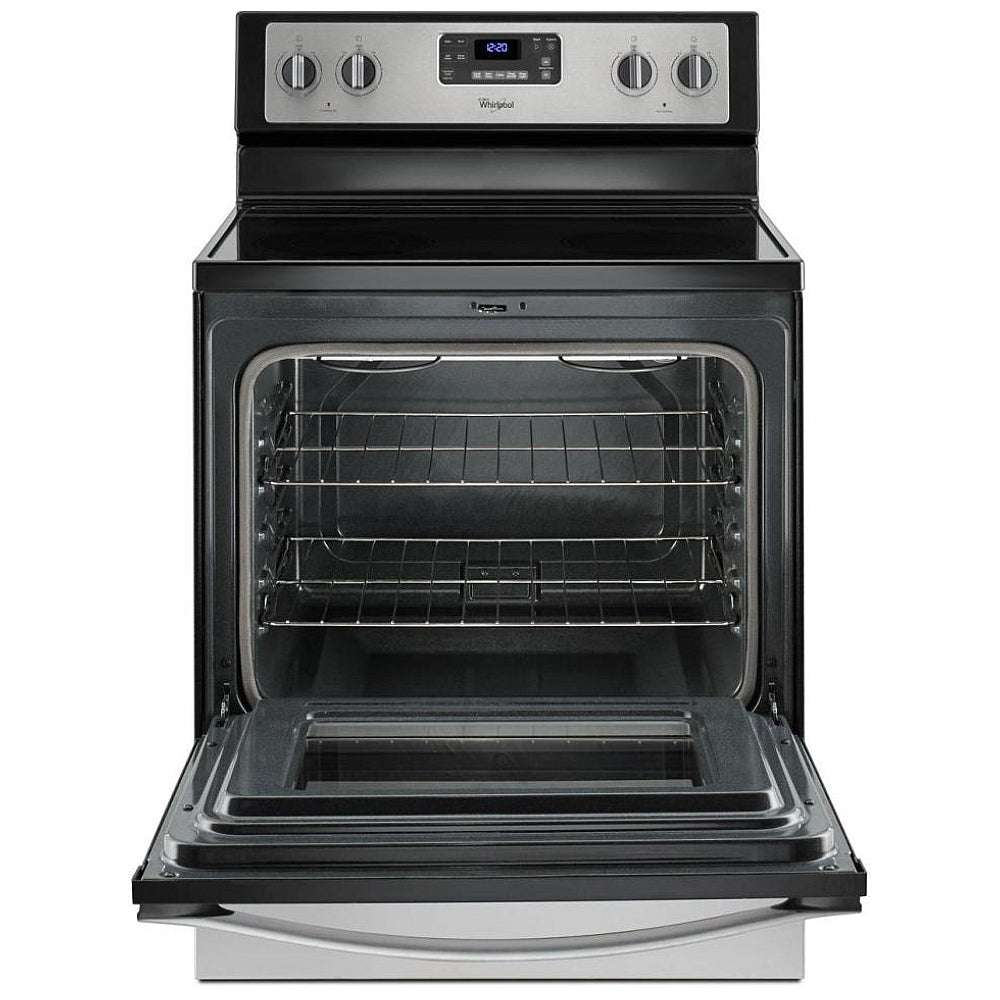 Whirlpool Electric Range 30 inch Self-Cleaning 4 Burners, 5.3 cu.ft. Previously Owned YWFE515S0ES