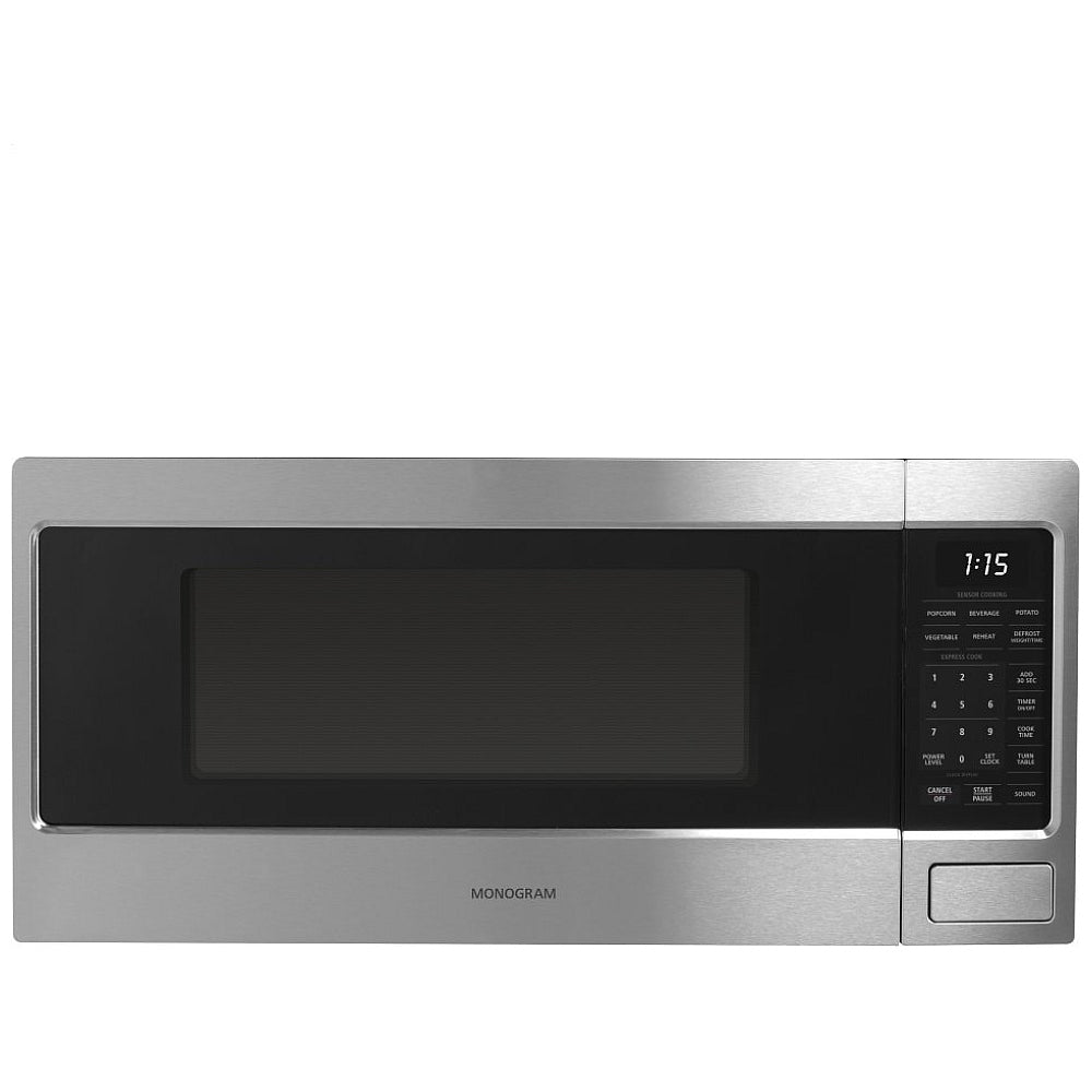 Monogram ZEM115SJSSC Countertop Microwave, 1.1 cu. ft. Capacity, 800W Watts, 24 inch Exterior Width, Stainless Steel