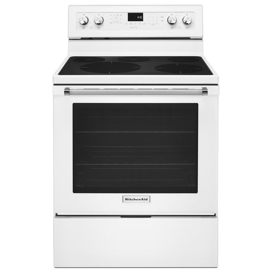 KitchenAid 30 Inch 5-element Electric Convection Range YKFEG500EWH